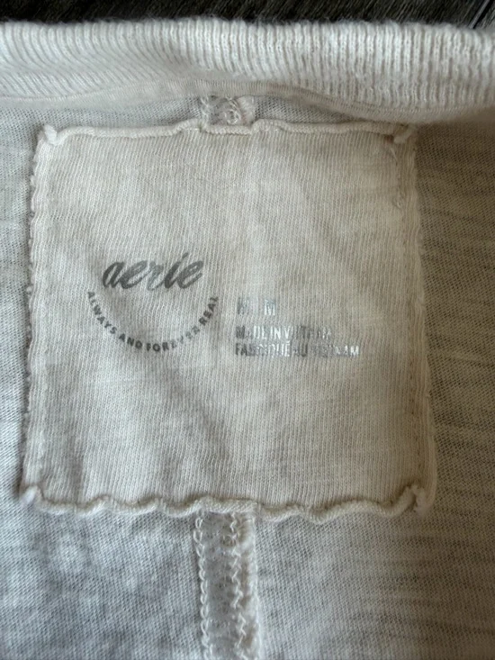 Aerie Oversized Boyfriend Graphic Tee Maine Women’s Sz M Distressed 100% Cotton - Picture 5 of 5